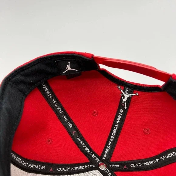 Air Jordan Hat Men Red Black‎ Jumpman Script Snap Back Cap